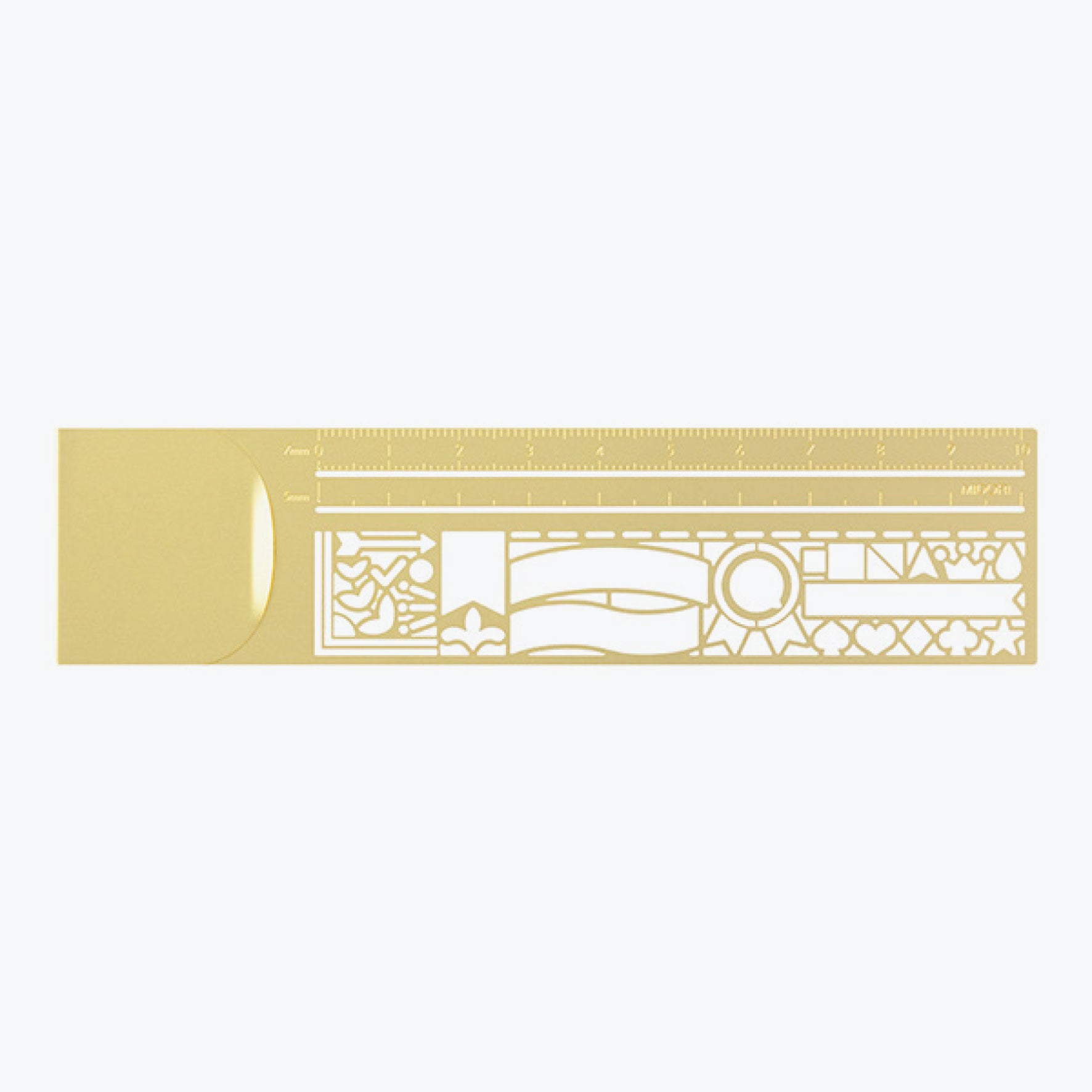 Midori - Ruler - Stencil - Ribbon (Gold)