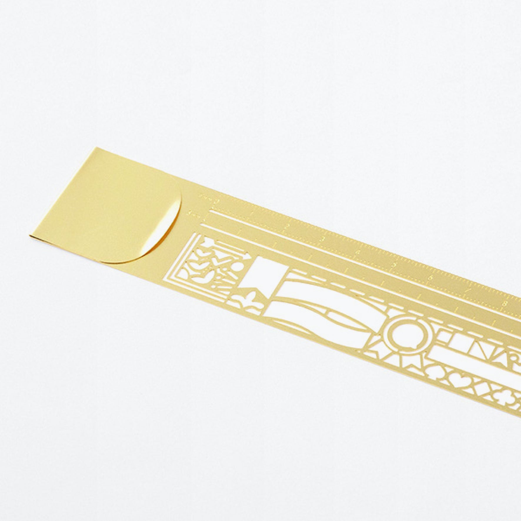 Midori - Ruler - Stencil - Ribbon (Gold)