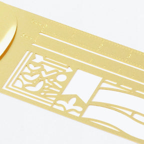 Midori - Ruler - Stencil - Ribbon (Gold)