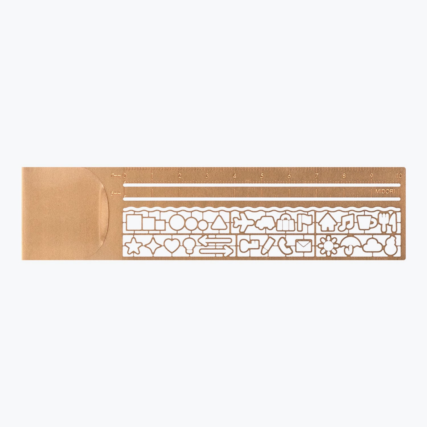 Midori - Ruler - Stencil - Copper