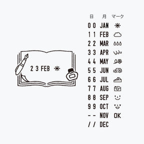 Midori - Stamp - Rotating Date - Stationery