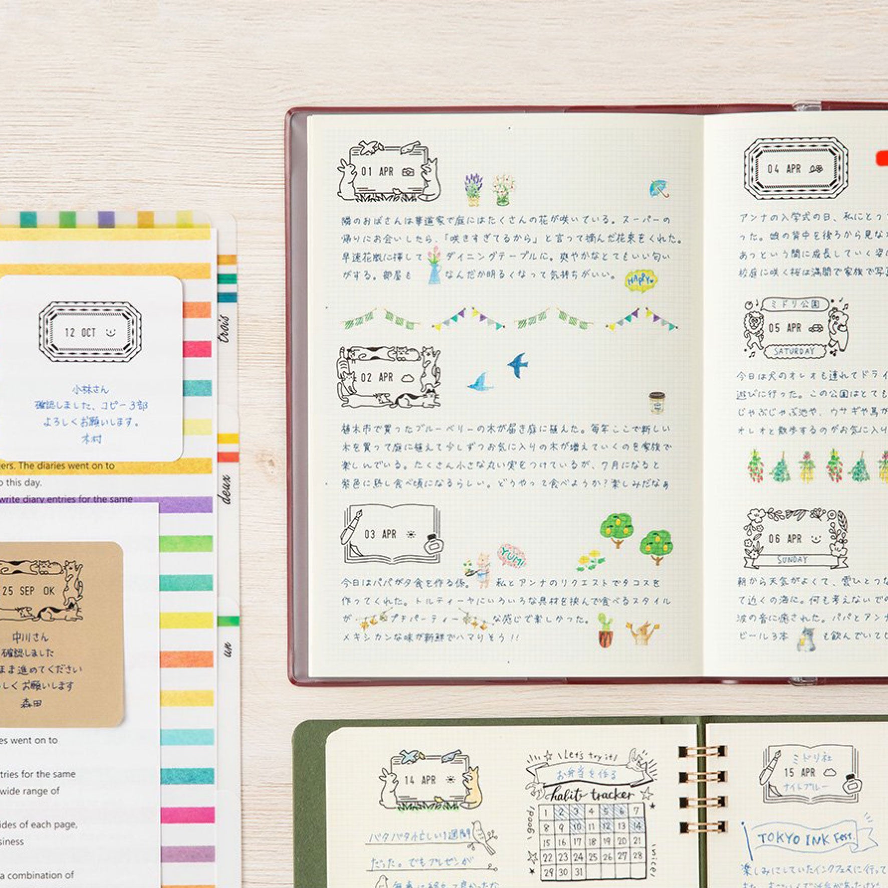 Midori - Stamp - Rotating Date - Cats