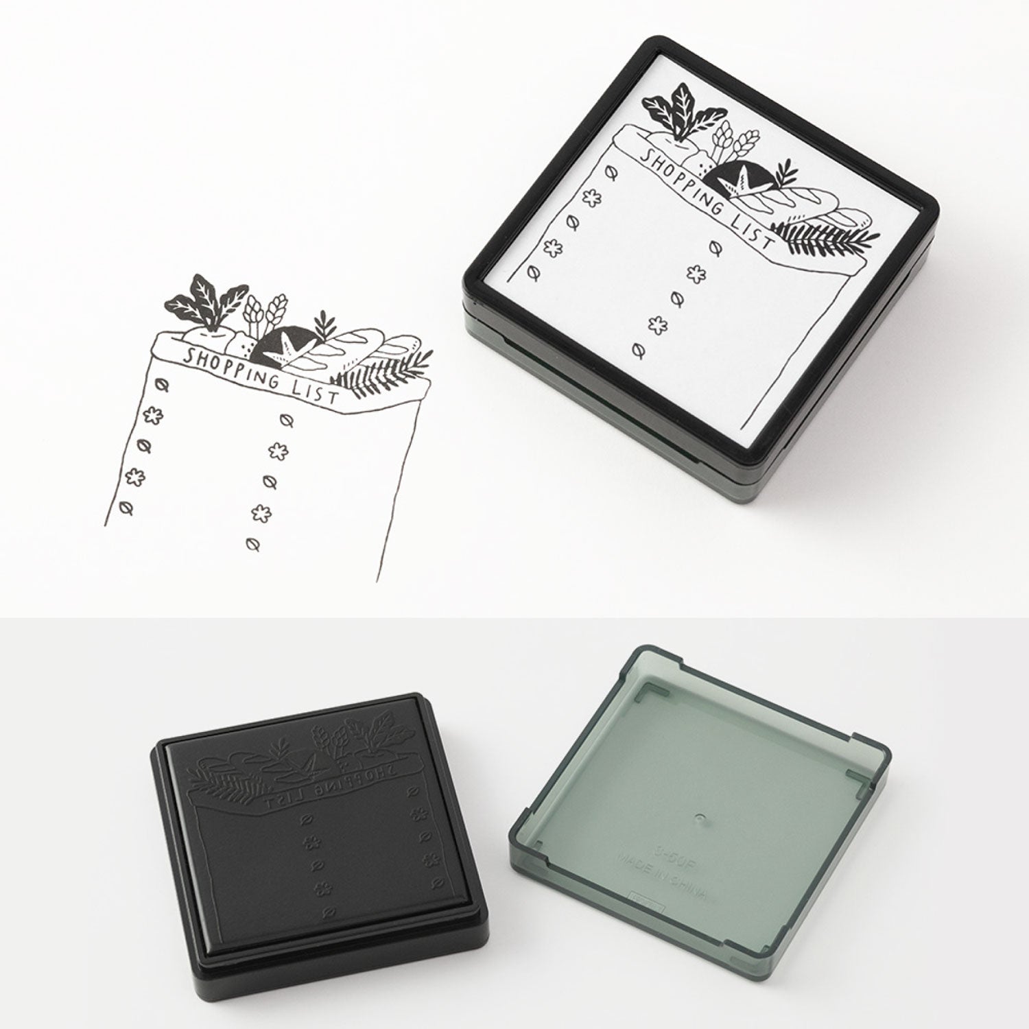 Midori - Stamp - Self-Inking - Shopping List