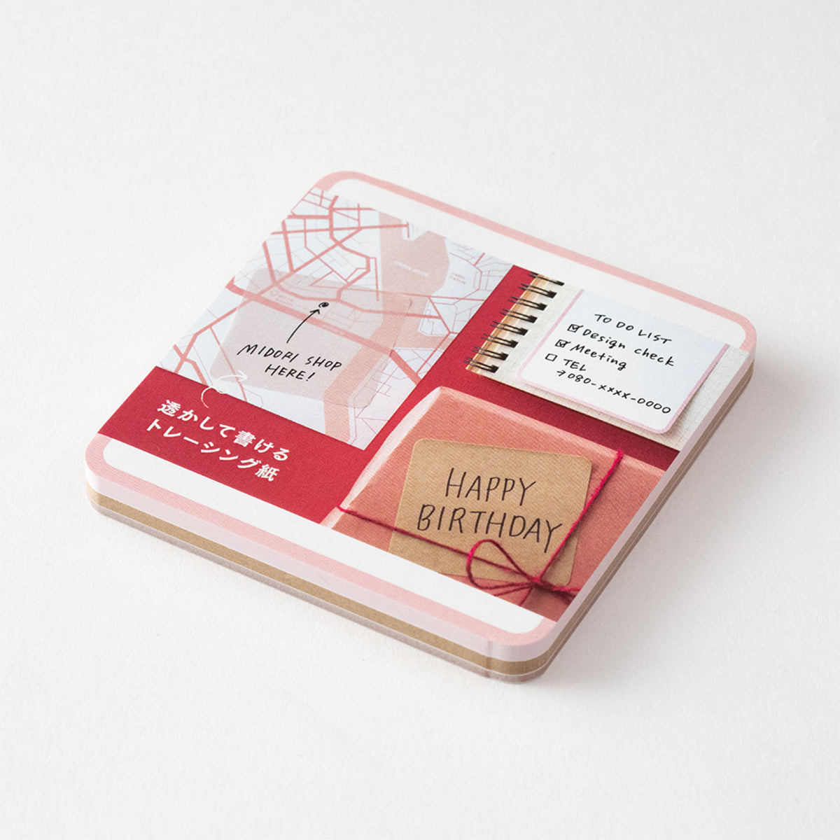 Midori - Notepad - Sticky Notes - Pink