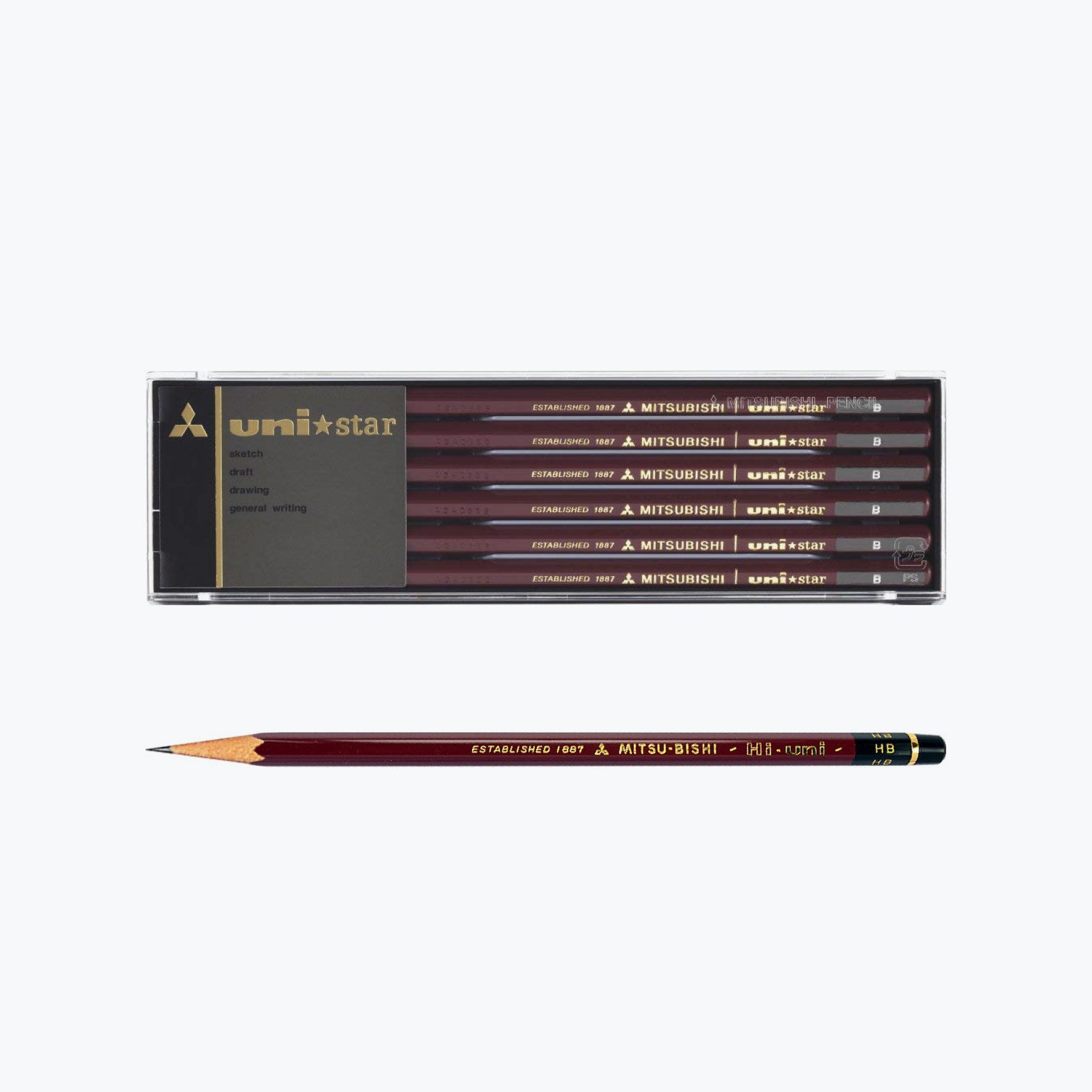 Mitsubishi - Pencil - uni-star (HB) - Box of 12