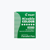 Pilot - Parallel Cartridges - Mixable Colour - Green