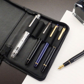 Sailor - Pen Case - Leather - 5 Slot - Black