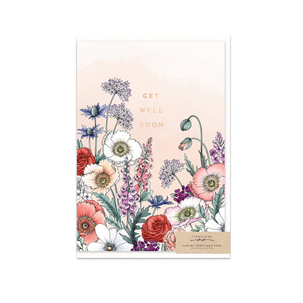 Typoflora - Card - Garden Get Well Soon <Outgoing>