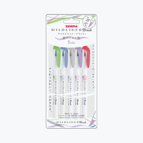 Zebra - Brush Pen - Mildliner Double Sided - Cool & Refined Set