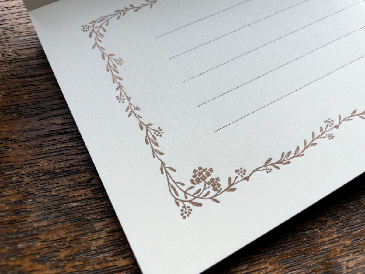 Oeda Letterpress - Message Pad - Bronze
