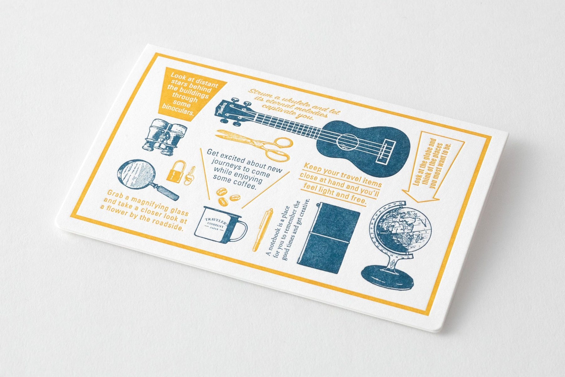 Traveler's Company - Letterpress Card - Blue