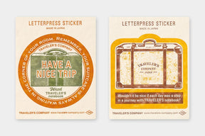 Traveler's Company - Letterpress Sticker - Orange