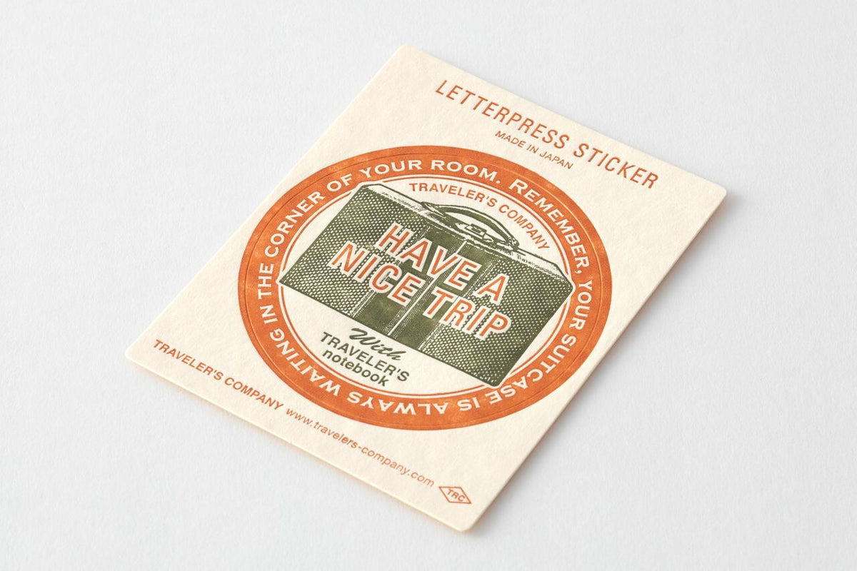 Traveler's Company - Letterpress Sticker - Orange