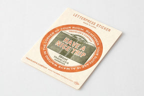 Traveler's Company - Letterpress Sticker - Orange