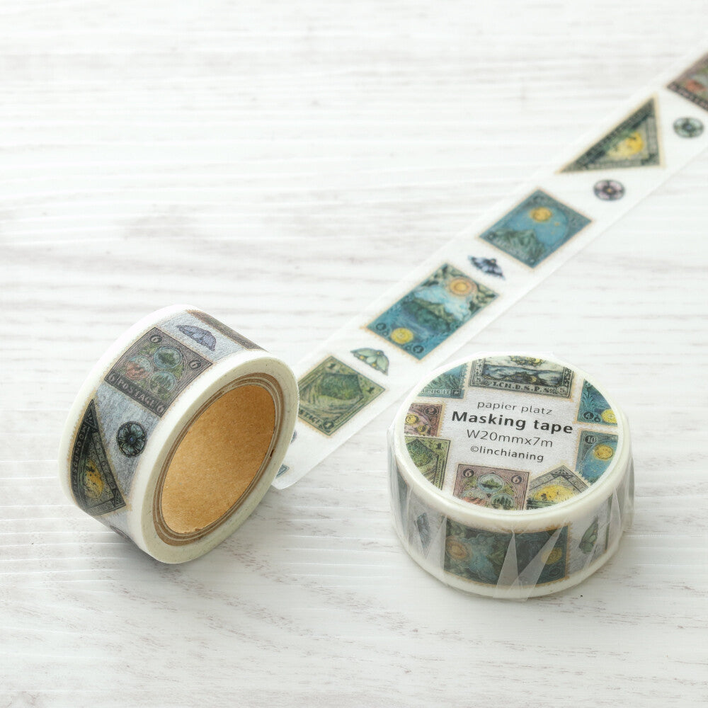 Papier Platz - Washi Tape - Antique Postage Stamps